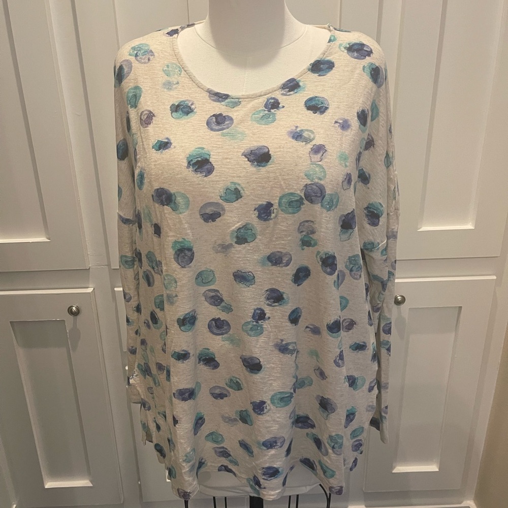 Cut Loose Knit Top L/XL Cotton/Linen Blend